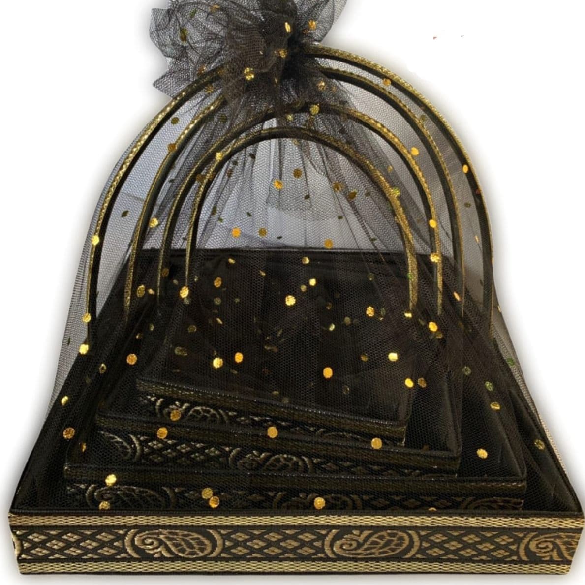 5 piece black basket