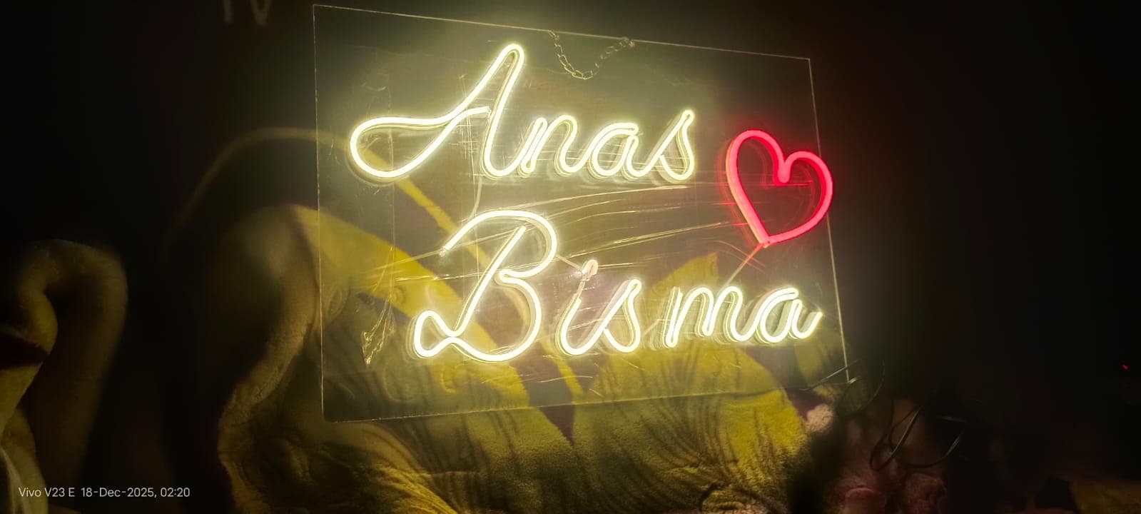 Double name neon light view 3